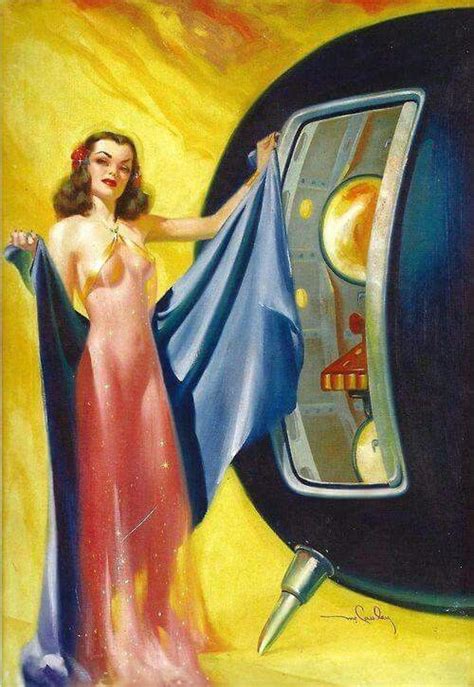Pin By Ken Wallace On Alternate Future Science Fiction Art Space Girl Retro Futurism
