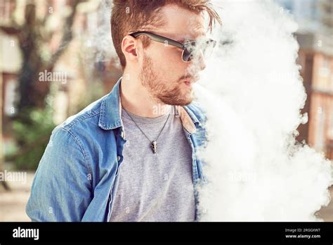 Teenage Boy Smoking Stock Photo Alamy