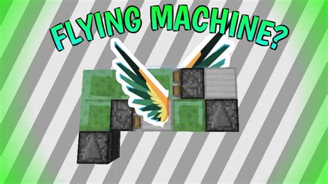 How To Make A Flying Machine Mcpe Youtube