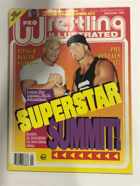 Vintage Pro Wrestling Illustrated Magazine Sept 1993 Hogan Sting Wwf