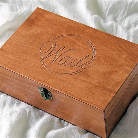 Personalized Wooden Box Memory Box Custom Engraved Jewelry Etsy