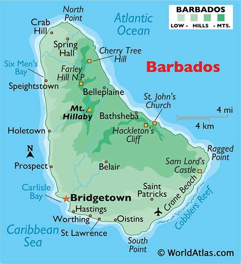 Infographic Para Barbados Mapa Detallado De Barbados Con La Bandera