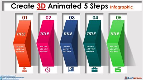 63create 3 D Animated 5 Steps Infographic Youtube