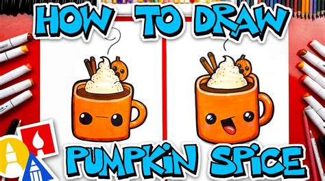 How To Draw Pumpkin Spice Hot Chocolate Art For Kids Hub