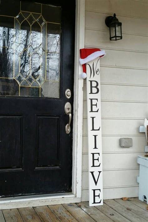 Wood Porch Sign Christmas Porch Sign We Believe Sign Etsy Painted