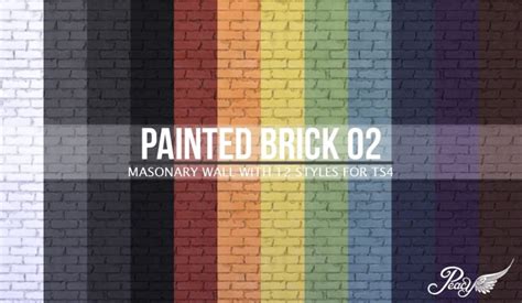 Painted Brick Walls 3 Sets At Simsational Designs Sims 4 Updates