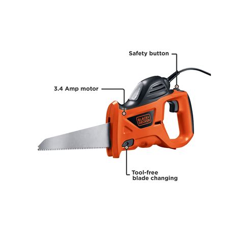 Electric Hand Saw With Storage Bag 34 Amp Blackdecker