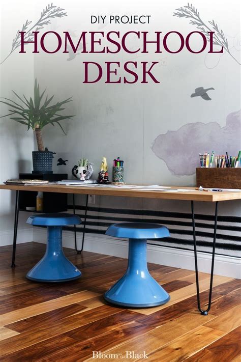 Easy Diy Homeschool Desk Woodworking Project Plans Diy Projects For