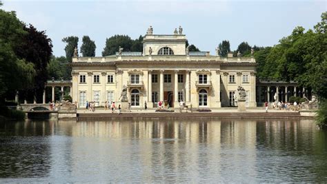 Palace On The Isle At Lazienki Krolewskie Royal Baths Park Sothern Facade Warsaw Poland Stock