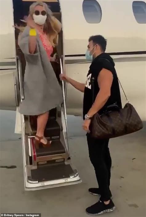 Britney Spears And Sam Asghari Post Videos Hopping Aboard Private Plane
