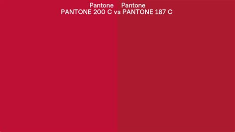Pantone 200 C Vs Pantone 187 C Side By Side Comparison