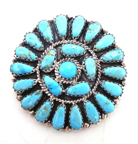 Navajo Zeita Begay Sleeping Beauty Turquoise And Sterling Silver