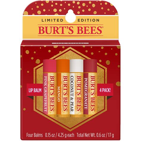 Burts Bees Beeswax Superfruit Lip Balm Holiday T Set Limited