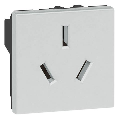 Arteor 2 Pole Earth 10a Chinese Type Shuttered Socket Outlet 2 Module