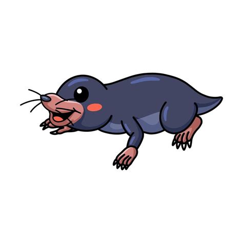 Cute Little Mole Cartoon Character 13548512 Vector Art At Vecteezy