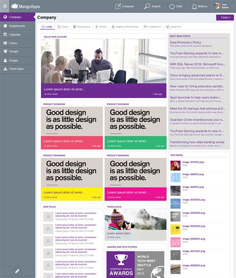 Intranet Examples Intranet And Portal App Design Layouts Web Design