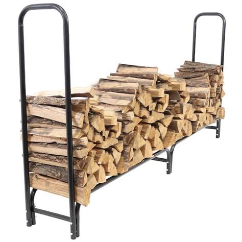 Sunnydaze Decor 8 Ft Outdoor Firewood Stacker Storage Holder Log Rack