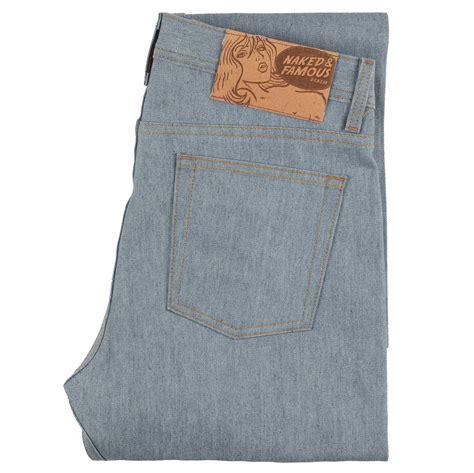 Lightweight Recycled Selvedge Stone Blue Naked Famous Denim