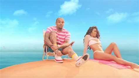 Pink And White Striped T Shirt Worn By Chris Brown In His Official