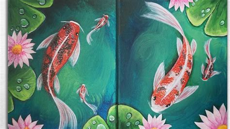 Koi Pond Wall Art Print Abstract Painting Print Etsy Artofit