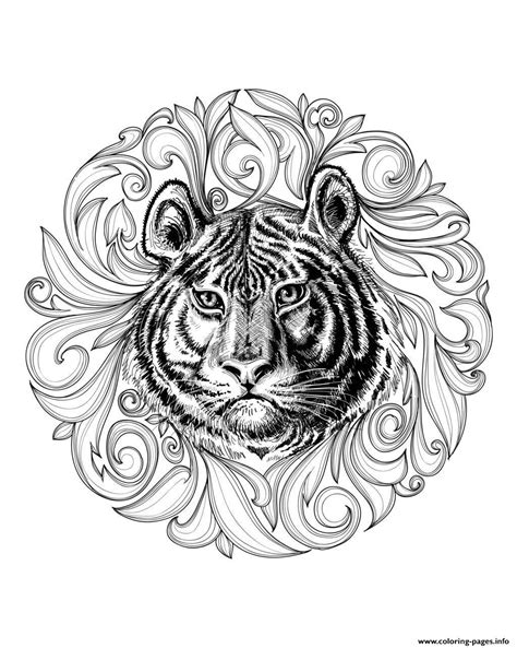 Search through 623,989 free printable colorings at getcolorings. Adult Africa Tiger Leaves Framework Coloring Pages Printable