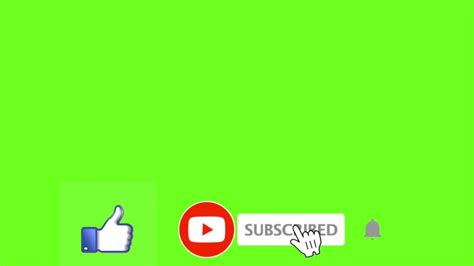 Like Subscribe Button Green Screen No Copyright Youtube