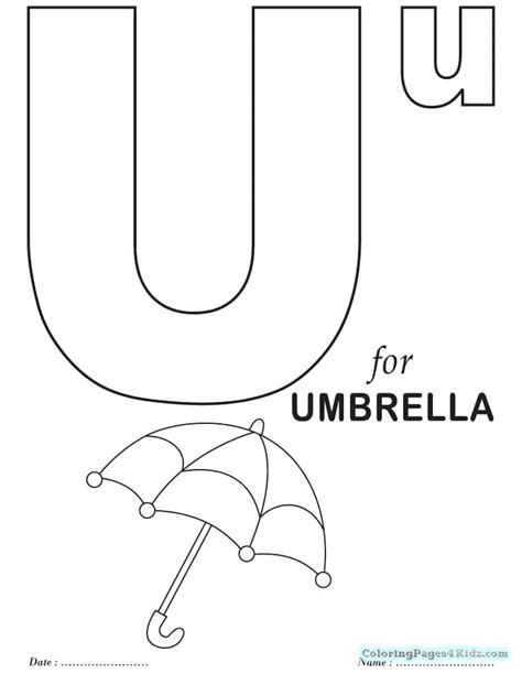 Letter U Coloring Page At Free Printable Colorings