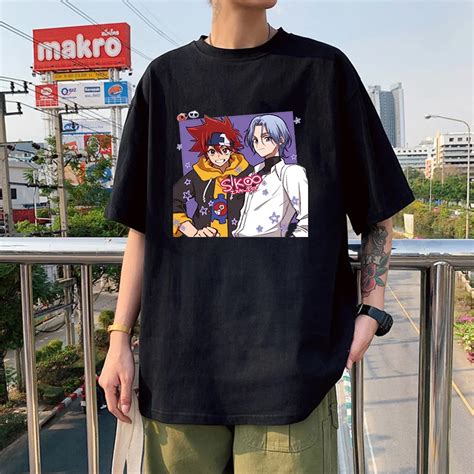 Anime Sk8 The Infinity T Shirt Harajuku Aesthetic Cartoon Skateboard