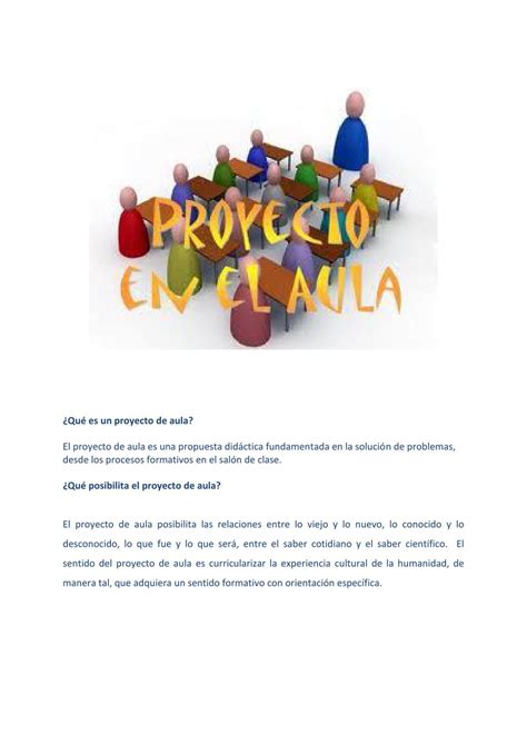 Ejemplo De Proyecto De Aula By Maria Tamayo Issuu