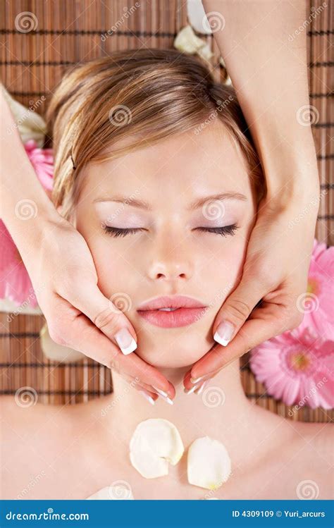 massage at the day spa stock image image of natural happiness 4309109