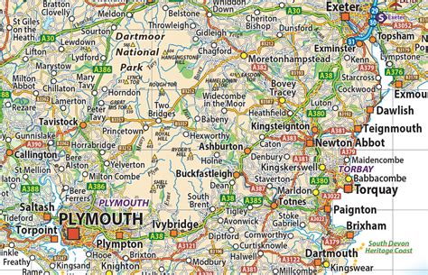 South West England Road Maps Illustrator Ai Vector Format Detailed