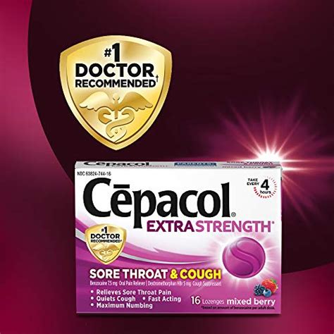 Cepacol Extra Strength Sore Throat And Cough Drop Lozenges Mixed Berry