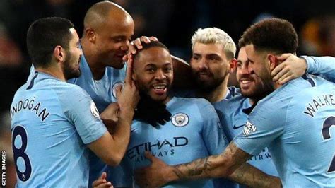 Man City 3 1 Watford Sterling Hat Trick Lifts Leaders Clear Of