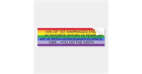 Gay Marriage Rainbow Pride Bumper Stickers Zazzle