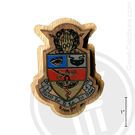 Kappa Psi Large Raised Wooden Crest By Greek Creations