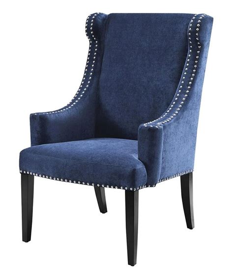 Black Noir And Royal Blue Accent Chair