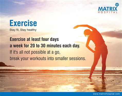 Exercise Stay Fit Stay Healthy Exercise At Least Four Days A Week For