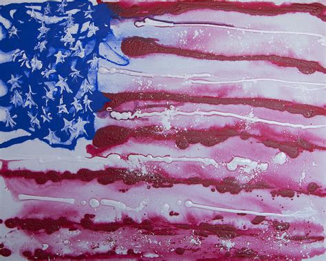 American Flag Abstract Painting By John Bainter