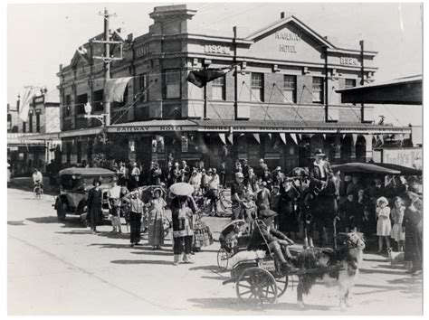Procession In Front Of The Fairfield Railway Hotel Fairfield Nsw
