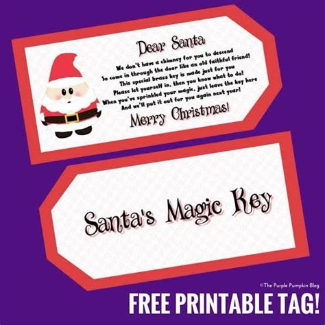 Image Result For Santas Magic Key Free Printable Poem