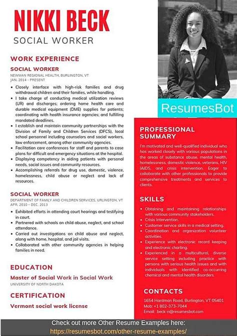 A social worker has a unique opportunity to help children and their parents in a way that no one else can. Social Worker Resume Samples and Tips [PDF+DOC Examples ...