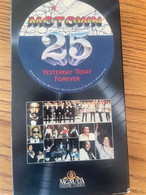 Motown 25 Yesterday Today Forever Vhs 1990 1983 Program 1990