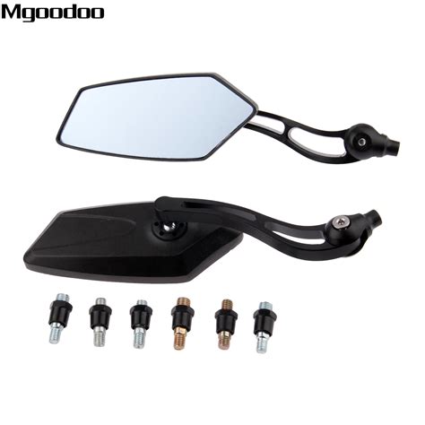 1 Pair Motorcycle Side Rearview Mirrors 8mm 10mm Universal Motorcycle