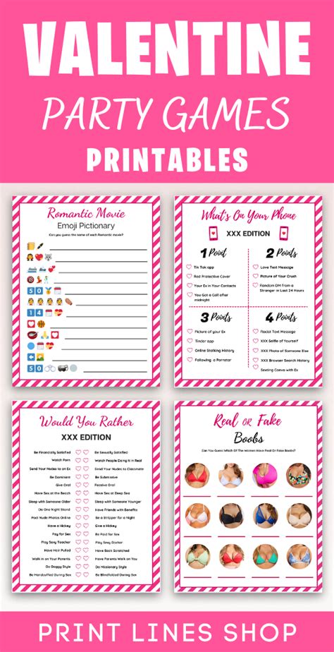 Valentines Day Party Games Printable Valentines Day Party Games