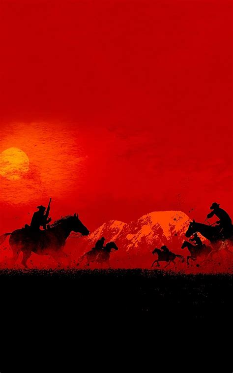Download 800x1280 wallpaper red dead redemption 2, cowboys, game, 2019