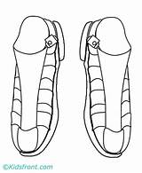 Sandals Coloring Printable sketch template