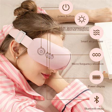 Eye Massager Bluetooth Vibration Hot Compress Eye Care Massager Wrinkle