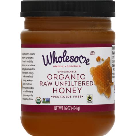 Wholesome Honey Organic Raw Unfiltered Spreadable 16 Oz Instacart