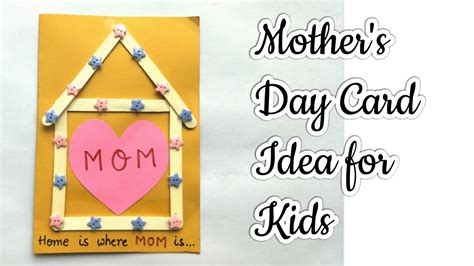 Mothers Day Cardmothers Day Popsicle Stick Cardmothers Day Card