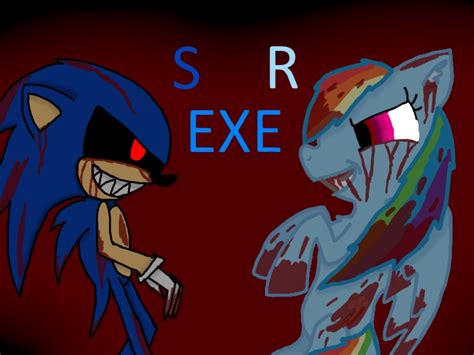 Rainbow Dash And Sonic Exe By Pirateenderfox On Deviantart